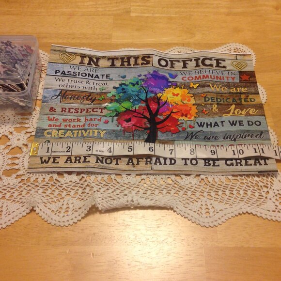 Inspirational Office Decor, Rustic Wood Background Puzzle - Picture 4 of 6